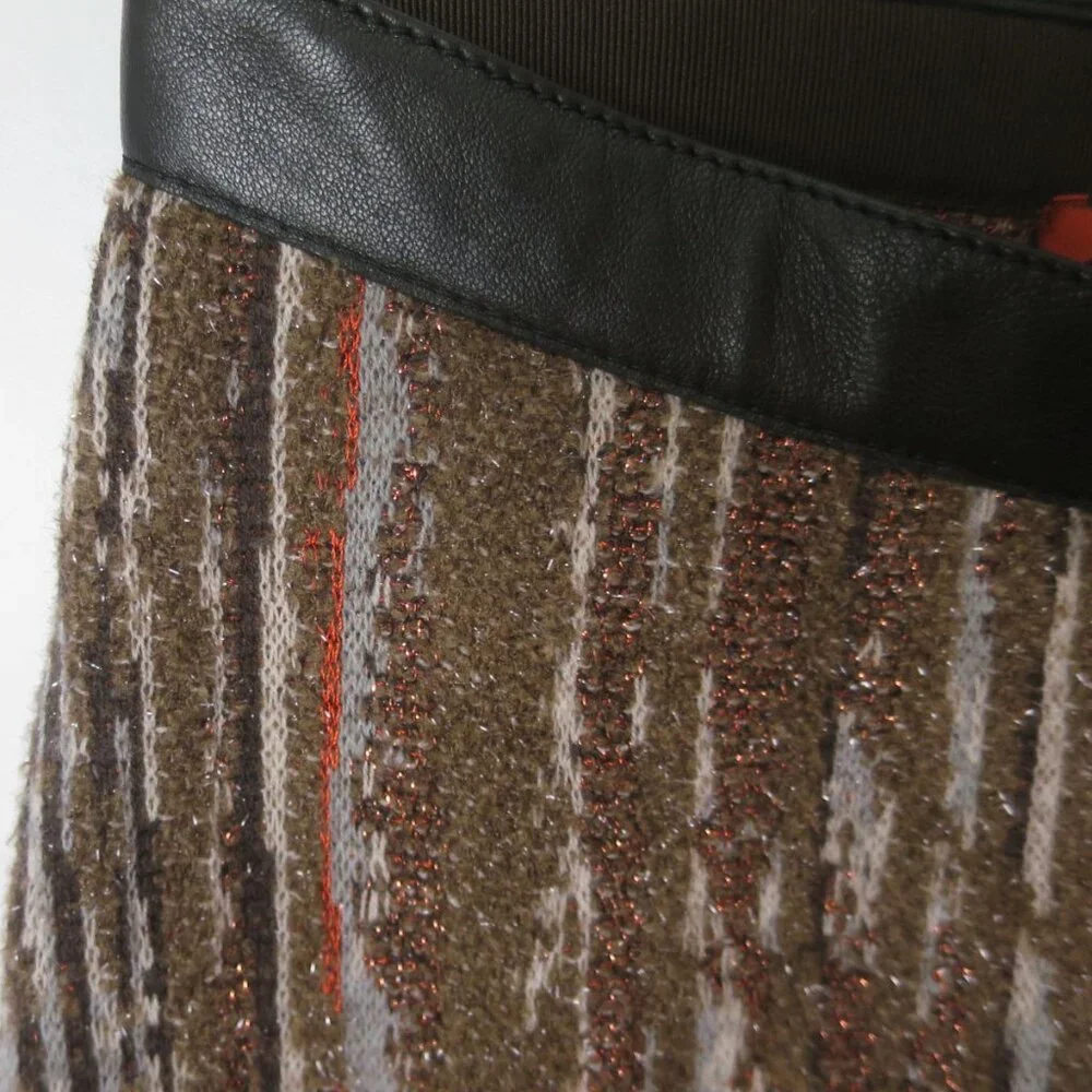 Missoni Slim Knit Trouser Pant With Leather Trim Waist Size 40 - Picture 4 of 14